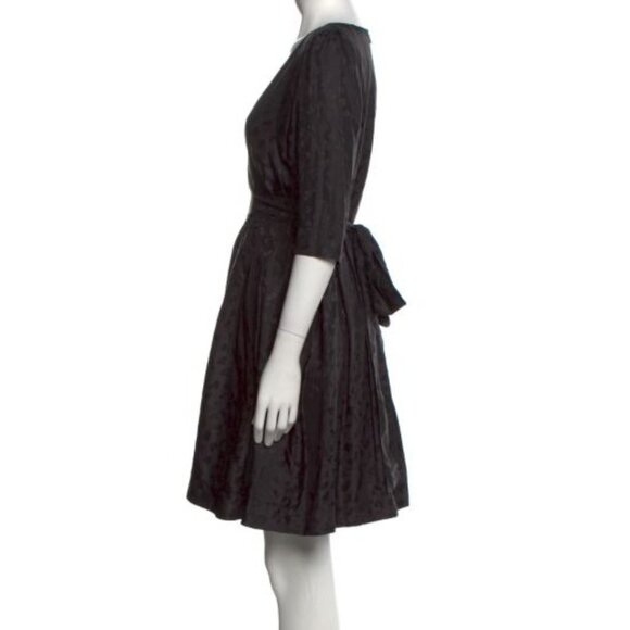 See By Chloe Black Silk Sash-Tie Printed Dress - Picture 2 of 3